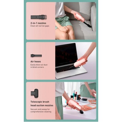 Настольный пылесос BASEUS C1, розовый Настольный пылесос BASEUS C1, розовый