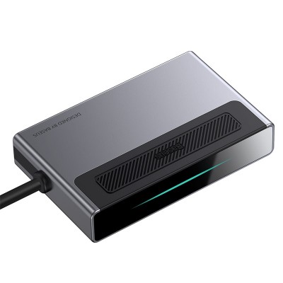 Переходник/Адаптер BASEUS Magic Multifunctional, Разветвитель, Type-C - USB3.0 + 4K HD + TF/SD + jack 3.5, серый Переходник/Адаптер BASEUS Magic Multifunctional, Разветвитель, Type-C - USB3.0 + 4K HD + TF/SD + jack 3.5, серый