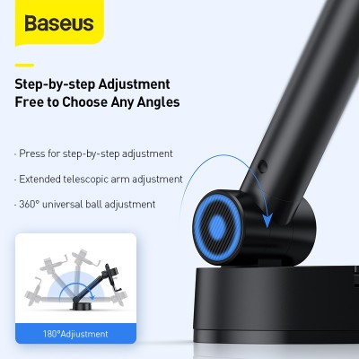 Автомобильный держатель BASEUS Simplism Gravity Car Mount Holder, черный, на присоске Автомобильный держатель BASEUS Simplism Gravity Car Mount Holder, черный, на присоске