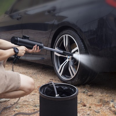 Пистолет для автомойки BASEUS Dual Power Portable Electric Car Wash Spray Nozzle, 2A, черный Пистолет для автомойки BASEUS Dual Power Portable Electric Car Wash Spray Nozzle, 2A, черный
