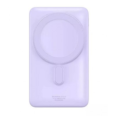Портативный аккумулятор BASEUS Magnetic Bracket Wireless Charging 20W, 3A, 10000 мА⋅ч, фиолетовый, с беспроводной зарядк Портативный аккумулятор BASEUS Magnetic Bracket Wireless Charging 20W, 3A, 10000 мА⋅ч, фиолетовый, с беспроводной зарядк