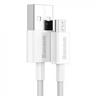 Кабель USB BASEUS Superior Series Fast Charging, USB - MicroUSB, 2А, 2 м, белый Кабель USB BASEUS Superior Series Fast Charging, USB - MicroUSB, 2А, 2 м, белый