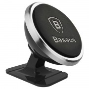 Автомобильный держатель BASEUS 360° Adjustable Magnetic, магнитный, серебряный, на клею