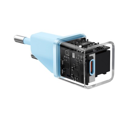 Зарядное устройство BASEUS GaN5 Fast Charger(mini) USB-C, 3A, 20W, синий Зарядное устройство BASEUS GaN5 Fast Charger(mini) USB-C, 3A, 20W, синий
