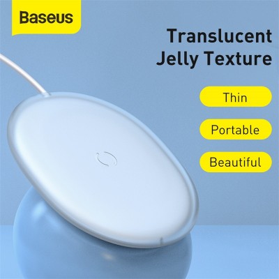 Беспроводное зарядное устройство BASEUS Jelly BS-W510, 2A, 18W, белый Беспроводное зарядное устройство BASEUS Jelly BS-W510, 2A, 18W, белый