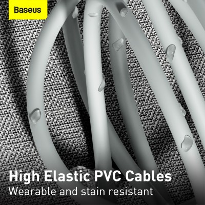 Кабель USB BASEUS Simple Wisdom Data Cable Kit, USB - Type-C, 5A, 1.5 м, белый, 2шт Кабель USB BASEUS Simple Wisdom Data Cable Kit, USB - Type-C, 5A, 1.5 м, белый, 2шт