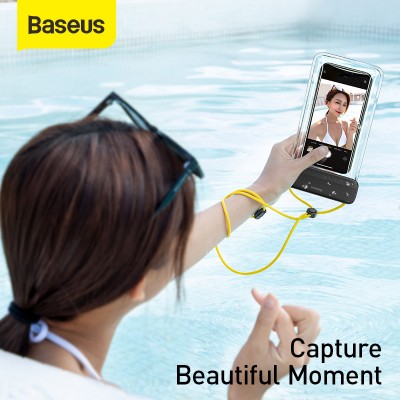 Водонепроницаемая сумка BASEUS Let''s go Slip Cover, серый+желтый Водонепроницаемая сумка BASEUS Let''s go Slip Cover, серый+желтый