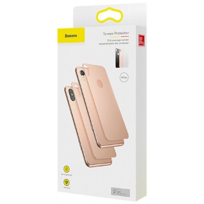Защитное стекло BASEUS SGAPIPH58-BM0V для iPhone XS, заднее, золотой Защитное стекло BASEUS SGAPIPH58-BM0V для iPhone XS, заднее, золотой