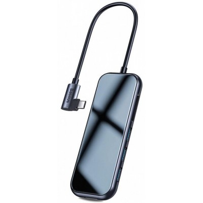 Переходник/Адаптер BASEUS UCN3276, Разветвитель, Type-C - 3xUSB3.0 + HD4K + SD/TF + PD, 3A, темно-серый, 4K Переходник/Адаптер BASEUS UCN3276, Разветвитель, Type-C - 3xUSB3.0 + HD4K + SD/TF + PD, 3A, темно-серый, 4K