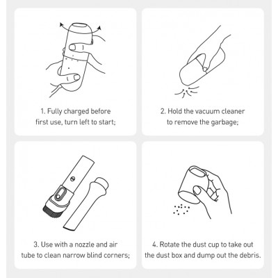 Настольный пылесос BASEUS C1, розовый Настольный пылесос BASEUS C1, розовый