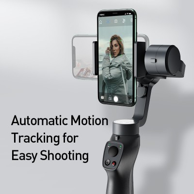 Стабилизатор для смартфона BASEUS Handheld Gimbal Stabilizer, Трехосевой, 2200 мАч, Bluetooth, темно-серый Стабилизатор для смартфона BASEUS Handheld Gimbal Stabilizer, Трехосевой, 2200 мАч, Bluetooth, темно-серый