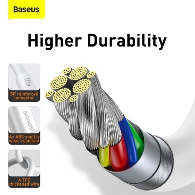 Кабель USB-C BASEUS Superior Series Fast Charging, Type-C - Type-C, 100W, 1 м, белый Кабель USB-C BASEUS Superior Series Fast Charging, Type-C - Type-C, 100W, 1 м, белый