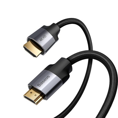 Кабель HDMI BASEUS Enjoyment Series, 4KHD - 4KHD, 3 м, черный Кабель HDMI BASEUS Enjoyment Series, 4KHD - 4KHD, 3 м, черный