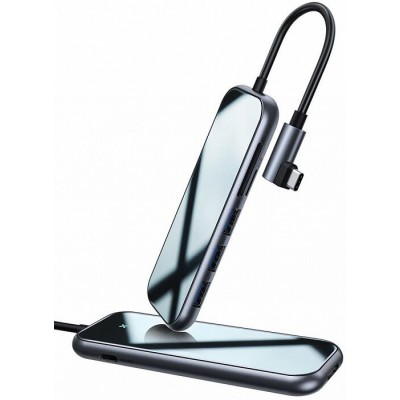 Переходник/Адаптер BASEUS UCN3276, Разветвитель, Type-C - 3xUSB3.0 + HD4K + SD/TF + PD, 3A, темно-серый, 4K Переходник/Адаптер BASEUS UCN3276, Разветвитель, Type-C - 3xUSB3.0 + HD4K + SD/TF + PD, 3A, темно-серый, 4K