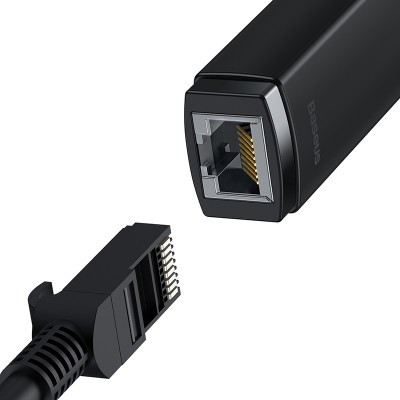 Переходник/Адаптер BASEUS Lite Series Ethernet Adapter, USB A- RJ45 (100Mbps), черный Переходник/Адаптер BASEUS Lite Series Ethernet Adapter, USB A- RJ45 (100Mbps), черный