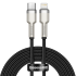 Кабель USB-C BASEUS Cafule Series Metal, Type-C - Lightning, 20W, 2 м, черный Кабель USB-C BASEUS Cafule Series Metal, Type-C - Lightning, 20W, 2 м, черный