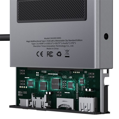 Переходник/Адаптер BASEUS Magic Multifunctional, Разветвитель, Type-C - USB3.0 + 4K HD + TF/SD + jack 3.5, серый Переходник/Адаптер BASEUS Magic Multifunctional, Разветвитель, Type-C - USB3.0 + 4K HD + TF/SD + jack 3.5, серый