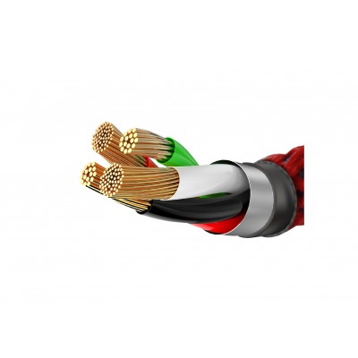 Кабель USB BASEUS C-shaped Light, USB - Lightning, 2.4А, 1 м, красный, интеллектуальный Кабель USB BASEUS C-shaped Light, USB - Lightning, 2.4А, 1 м, красный, интеллектуальный