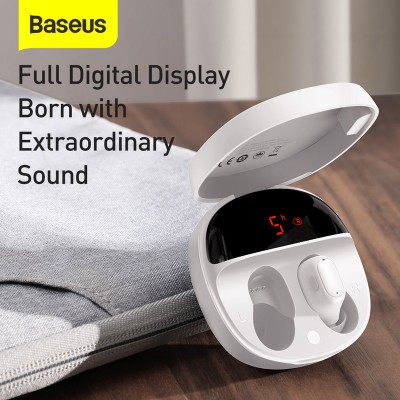 Беспроводные наушники BASEUS Encok WM01 Plus, Bluetooth, белый Беспроводные наушники BASEUS Encok WM01 Plus, Bluetooth, белый