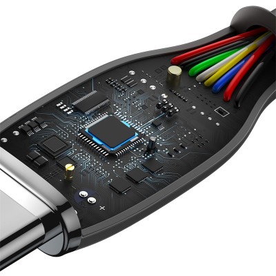 Кабель USB-C BASEUS Jelly Liquid Silica Gel, Type-C - Type-C, 5A, 100W, 2 м, черный Кабель USB-C BASEUS Jelly Liquid Silica Gel, Type-C - Type-C, 5A, 100W, 2 м, черный