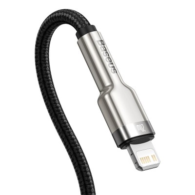 Кабель USB-C BASEUS Cafule Series Metal, Type-C - Lightning, 20W, 2 м, черный Кабель USB-C BASEUS Cafule Series Metal, Type-C - Lightning, 20W, 2 м, черный