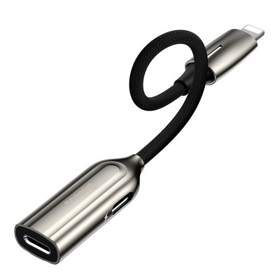 Переходник/Адаптер BASEUS L55, Lightning - 2*Lightning, тусклый Переходник/Адаптер BASEUS L55, Lightning - 2*Lightning, тусклый