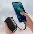 Портативный аккумулятор BASEUS Qpow Digital Display, 3A, 20000 мА⋅ч, черный, с кабелем Lightning Портативный аккумулятор BASEUS Qpow Digital Display, 3A, 20000 мА⋅ч, черный, с кабелем Lightning