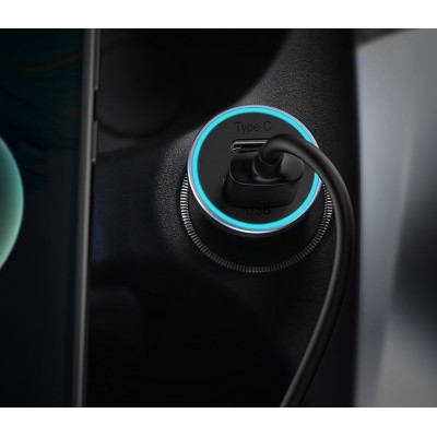 Автомобильное зарядное устройство BASEUS Golden Contactor Pro Dual, USB+USB-C + Кабель Type-C-Lightning, 3A, темно-серый Автомобильное зарядное устройство BASEUS Golden Contactor Pro Dual, USB+USB-C + Кабель Type-C-Lightning, 3A, темно-серый