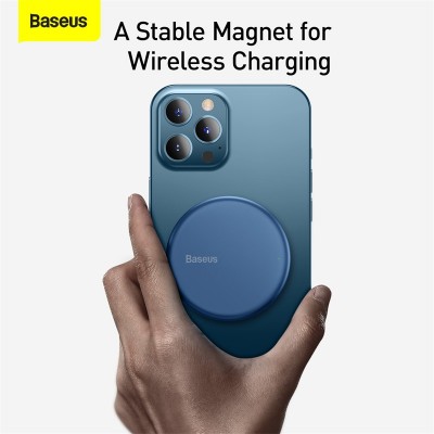 Беспроводное зарядное устройство BASEUS Simple Mini Magnetic BS-W522 + Кабель Type-C, 2A, 15W, синий Беспроводное зарядное устройство BASEUS Simple Mini Magnetic BS-W522 + Кабель Type-C, 2A, 15W, синий