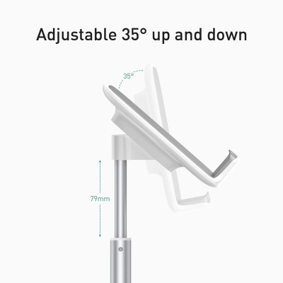 Настольная подставка BASEUS Literary Youth, телескопический, серебристый Настольная подставка BASEUS Literary Youth, телескопический, серебристый