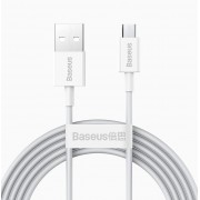 Кабель USB BASEUS Superior Series Fast Charging, USB - MicroUSB, 2А, 2 м, белый