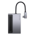 Переходник/Адаптер BASEUS Magic Multifunctional, Разветвитель, Type-C - USB3.0 + 4K HD + TF/SD + jack 3.5, серый Переходник/Адаптер BASEUS Magic Multifunctional, Разветвитель, Type-C - USB3.0 + 4K HD + TF/SD + jack 3.5, серый