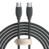Кабель USB-C BASEUS Jelly Liquid Silica Gel, Type-C - Type-C, 5A, 100W, 2 м, черный Кабель USB-C BASEUS Jelly Liquid Silica Gel, Type-C - Type-C, 5A, 100W, 2 м, черный