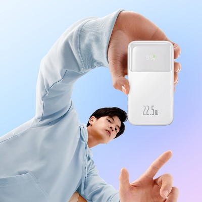 Портативный аккумулятор BASEUS Comet Series Dual-Cable 22.5W, 10000 мА⋅ч, белый Портативный аккумулятор BASEUS Comet Series Dual-Cable 22.5W, 10000 мА⋅ч, белый