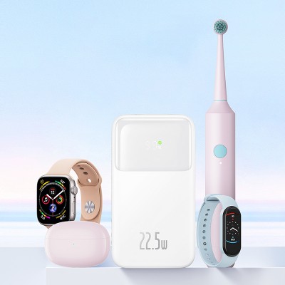 Портативный аккумулятор BASEUS Comet Series Dual-Cable 22.5W, 10000 мА⋅ч, белый Портативный аккумулятор BASEUS Comet Series Dual-Cable 22.5W, 10000 мА⋅ч, белый