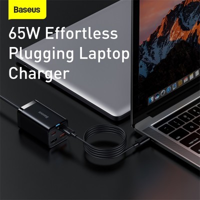 Зарядное устройство BASEUS GaN3 Pro Desktop Fast Charger 2*USB+2*USB-C + Кабель Type-C-Type-C, 3A, 65W, черный Зарядное устройство BASEUS GaN3 Pro Desktop Fast Charger 2*USB+2*USB-C + Кабель Type-C-Type-C, 3A, 65W, черный