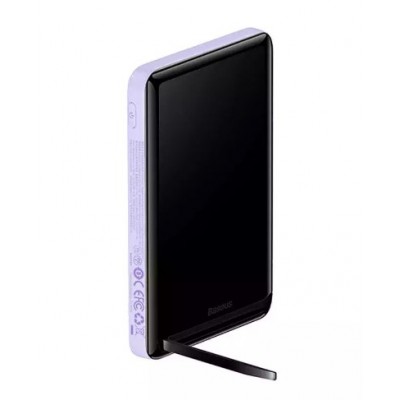 Портативный аккумулятор BASEUS Magnetic Bracket Wireless Charging 20W, 3A, 10000 мА⋅ч, фиолетовый, с беспроводной зарядк Портативный аккумулятор BASEUS Magnetic Bracket Wireless Charging 20W, 3A, 10000 мА⋅ч, фиолетовый, с беспроводной зарядк