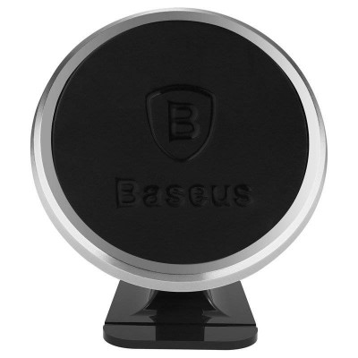 Автомобильный держатель BASEUS 360° Adjustable Magnetic, магнитный, серебряный, на клею Автомобильный держатель BASEUS 360° Adjustable Magnetic, магнитный, серебряный, на клею