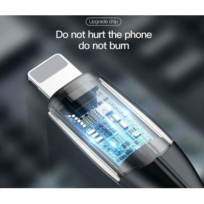 Кабель USB BASEUS Horizontal, USB - Lightning, 1.5А, 2 м, черный, с индикатором Кабель USB BASEUS Horizontal, USB - Lightning, 1.5А, 2 м, черный, с индикатором