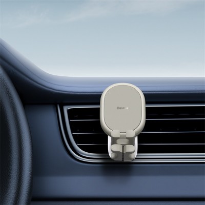 Автомобильный держатель BASEUS Stable Gravitational (Air Outlet version), кремовый, на воздуховод Автомобильный держатель BASEUS Stable Gravitational (Air Outlet version), кремовый, на воздуховод