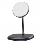 Настольная подставка BASEUS SWAN 2-in-1, 2A, черный, с беспроводной зарядкой