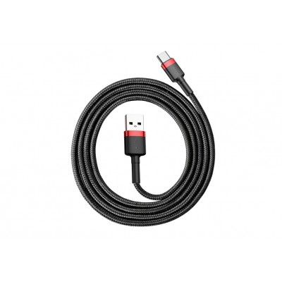 Кабель USB BASEUS Cafule, USB - Type-C, 3A, 1 м, красный+черный Кабель USB BASEUS Cafule, USB - Type-C, 3A, 1 м, красный+черный