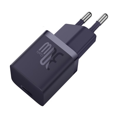 Зарядное устройство BASEUS GaN5 Fast Charger(mini) USB-C, 3A, 30W, фиолетовый Зарядное устройство BASEUS GaN5 Fast Charger(mini) USB-C, 3A, 30W, фиолетовый