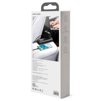 Автомобильный инвертор BASEUS In-car Inverter US/JP, черный, 150W Автомобильный инвертор BASEUS In-car Inverter US/JP, черный, 150W