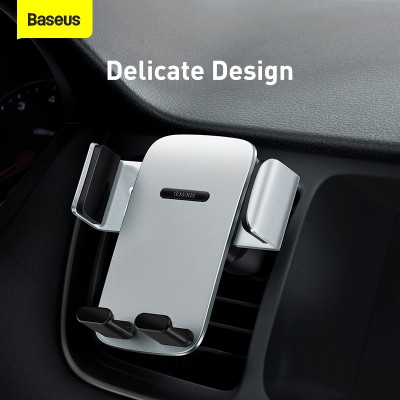 Автомобильный держатель BASEUS Easy Control Pro Clamp (Air Outlet Version), серебряный, на воздуховод Автомобильный держатель BASEUS Easy Control Pro Clamp (Air Outlet Version), серебряный, на воздуховод