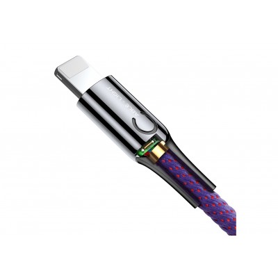 Кабель USB BASEUS C-shaped Light, USB - Lightning, 2.4А, 1 м, фиолетовый, интеллектуальный Кабель USB BASEUS C-shaped Light, USB - Lightning, 2.4А, 1 м, фиолетовый, интеллектуальный