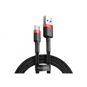 Кабель USB BASEUS Cafule, USB - Type-C, 3A, 1 м, красный+черный