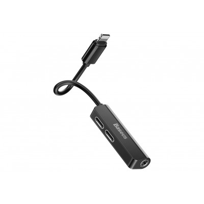 Переходник/Адаптер BASEUS L52 Male 3-in-1, Lightning - Jack 3.5 + 2*Lightning, 2А, черный Переходник/Адаптер BASEUS L52 Male 3-in-1, Lightning - Jack 3.5 + 2*Lightning, 2А, черный