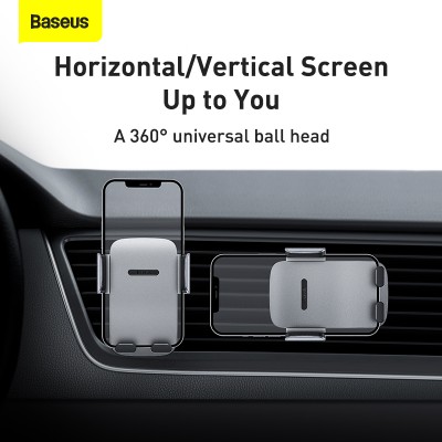 Автомобильный держатель BASEUS Easy Control Pro Clamp (Air Outlet Version), серебряный, на воздуховод Автомобильный держатель BASEUS Easy Control Pro Clamp (Air Outlet Version), серебряный, на воздуховод