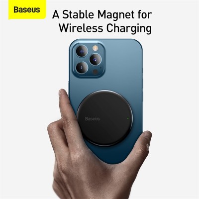 Беспроводное зарядное устройство BASEUS Simple Mini Magnetic BS-W522 + Кабель Type-C, 2A, 15W, черный Беспроводное зарядное устройство BASEUS Simple Mini Magnetic BS-W522 + Кабель Type-C, 2A, 15W, черный